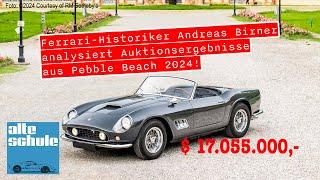 Ferrari historian Andreas Birner analyzes Ferrari auction results from Pebble Beach 2024