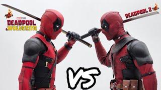 HOT TOYS DEADPOOL & WOLVERINE FIGURE VS DEADPOOL 2 FIGURE! UNBOXING AND COMPARISON