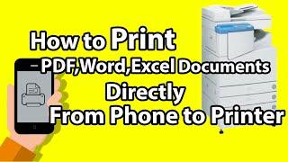 How to Print (PDF,Word,Excel) Documents Directly from Android Mobile Phone to Canon Printer