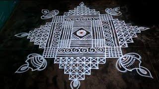 Traditional padi kolam designs