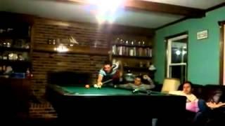 Justin's Jack McFarland busts a move playing pool