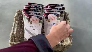 Breezy Burgundy & Navy Wedding Theme Ideas / DIY Wedding Programs / Tri-Fold Wedding Invitations