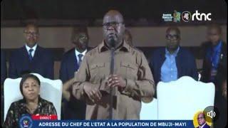 DISCOURS A COUPER LE SOUFFLE DE PR FELIX TSHISEKEDI DEVANT LA POPULATION DE MBUJI MAYI