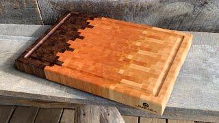 Ombre End Grain Cutting Board | Plus A Hot Wax Treatment  4K