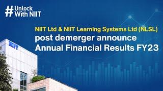 NIIT Ltd and NIIT Learning Systems Ltd (NLSL) post demerger announce Annual Financial Results FY23