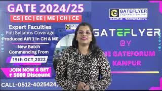 GATEFLYER : THE GATEFORUM KANPUR  ||GATE 2024/2025 || NEW BATCHES STARTING || OFFLINE ||FULL DETAILS