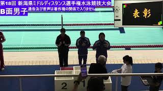 B面男子 新潟県ミドルディスタンス選手権水泳競技大会