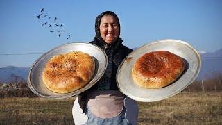 Baking Traditional Uzbek Bread | Sweet Grandma's Samarkand Bread Recipe