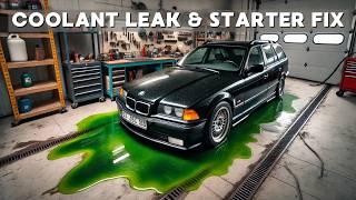 BMW E36 Coolant Leak & Starter Motor repair | 350.000km E36