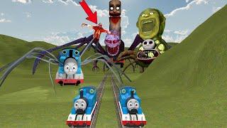 Thomas The Tank Engine Is Chased By A Cursed Cannibal Train Monster Army in Garry's Mod