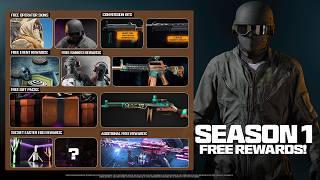 ALL 50+ FREE BO6 SEASON 1 REWARDS! (FREE Operators, Bundles, Camos, & MORE!) - Black Ops 6 Season 1