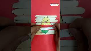 Baby chicken  drawing on stick #shortsfeed #shorts #drawing #art