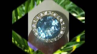 古董大克拉蓝钻戒古董大克拉蓝钻戒， Antique large carat blue diamond ring,