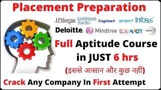 full aptitude course in one video | aptitude for placement preparation