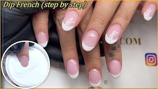 Dip French pink & white - step by step | Christine Lam