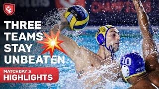 CNAB, FTC and Novi Beograd Win Again ️ | Matchday 3 Highlights | Water Polo Champions League