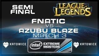 Azubu Blaze vs fnatic - Match 3 - Semi-Final - IEM Katowice League of Legends [Full HD]