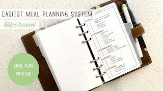 Easiest Meal Planning Method | Meal Plan With Me | Personal Filofax Malden