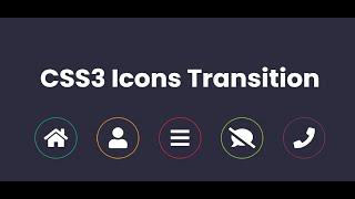 CSS3 Icons Transition | HTML5 CSS3 | Zia Codes