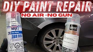 How to SPOT PAINT a car with SPRAY PAINT and CLEAR for amazing results!