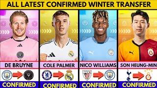 LATEST CONFIRMED TRANSFERS NEWS WINTER 2024 DE BRUYNE TO MIAMI PALMER TO MADRID NICO TO CITY️