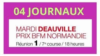 QUATRE 04 JOURNAUX WEEKEND GAZETTE PARIS COURSE ET TURF ANALYSENT LE QUINTÉ DU 20.08.24 A DEAUVILLE