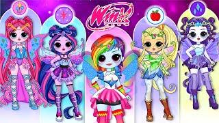 MLP Twilight Sparkle & Friends Become Winx | DIYs Paper Doll & Craft