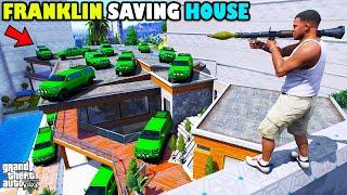 Franklin Building Huge Walls To Save His House From Terrorists In GTA 5 | SHINCHAN and CHOP