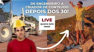 LIVE: COMO VIREI CRIADOR DE CONTEÚDO DEPOIS DOS 30 | dicas, desafios, perrengues...