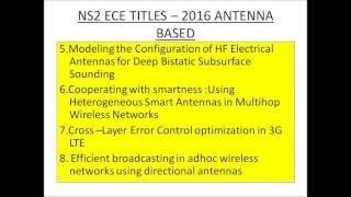 2016 2017 IEEE PROJECT TITLES for CSE,ECE for M E,M Tech,B E,B Tech,M Phil,MCA,PhD