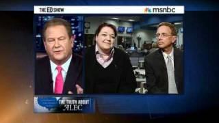 Lisa Graves and John Nichols expose ALEC on Ed Shultz