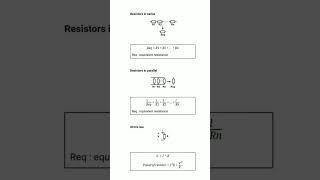 Ohm's Law, Resistors Series and Parallel Concept #electronicsbasics #ohmslaw #resistors #ohms_law