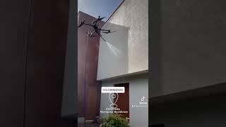 Cleaning fassade with drone