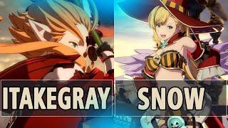 GBVSR:ITakeGray (Anre) Vs Snow (Beatrix)| High Level Gameplay.