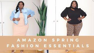 Plus Size Amazon Must Have Spring Fashion Essentials Haul | Stylish Curves