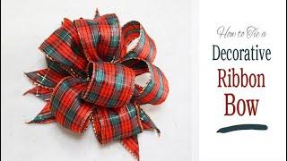 How to Make a BOW from Wired Ribbon | Easy DIY Gift Bows | Christmas Decor