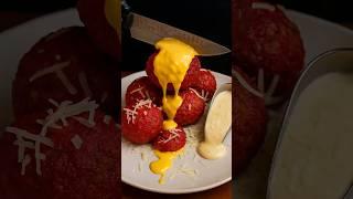 Red Crispy Mini Cheeseburger with Mozzarella & Cheddar! #shorts #burger #cheeseburger