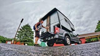 Truck Camping in a Rainstorm