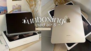 IPAD AIR 5 UNBOXING (starlight, 256 GB)  SHOPEE Accessories + Goojodoc Pencil 