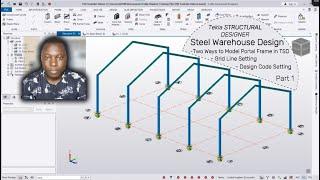 How to Model, Analyze and Design Steel Warehouse on Tekla Structural Designer Step By Step Part1