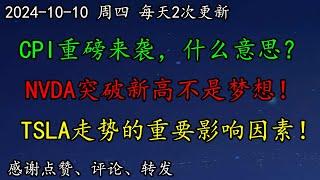 美股 CPI重磅来袭，什么意思？华尔街对市场什么思路？NVDA突破新高不是梦想！AAPL硬件大师即将离职！TSLA走势的重要影响因素！PLTR、FUBO、DELL、GOOG、TQQQ、DIS、AMD