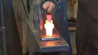 Forging simple hardies for the blacksmith shop - tool making