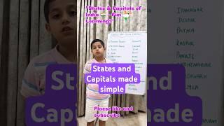 "States and Capitals Made Simple!"#statesandcapitals #indianstate #kidslearning #funlearning #kids