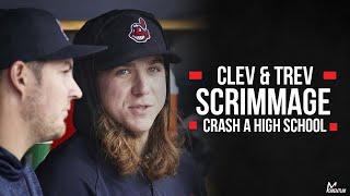 Trevor Bauer and Mike Clevinger Get Mic'd Up and Go Crash a High School Baseball Scrimmage