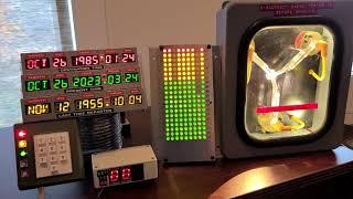 Back to the Future Time Circuits Display, Flux Capacitor, Speedo, and SID DIY time travel sequence