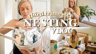 NESTING FOR BABY ~ cleaning, organizing and preparing for the baby! nest with me vlog