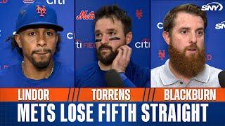 Francisco Lindor, Luis Torrens and Paul Blackburn on 5-0 loss to Braves