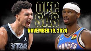 Oklahoma City Thunder vs San Antonio Spurs Full Game Highlights - November 19  | 2024-25 NBA Season