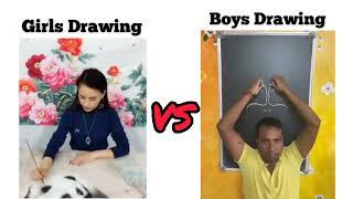 Girls Drawing VS Boys Drawing | MG edits || #girlsvsboys #mgedits #funnymemes