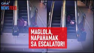 Mag-lola, napahamak sa escalator! | GMA Integrated Newsfeed